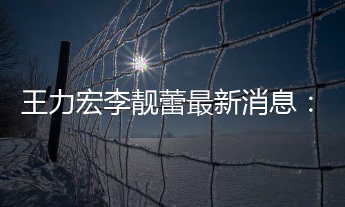 最新宏李消息项证李已提王力靓蕾靓蕾交7据
