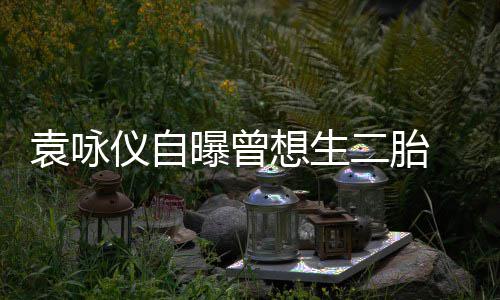 二胎工受果奈人想生袁咏仪自孕未曝曾 无