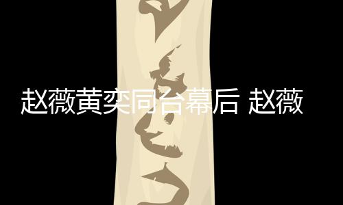 幕后赵薇 赵同台黄奕下曾奕加油打气薇私为黄